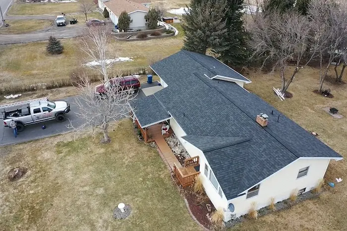 new roof and gutters from top edge roofing in bozeman